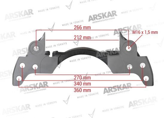 Caliper Carrier - Left - 19.5 / 150 810 360