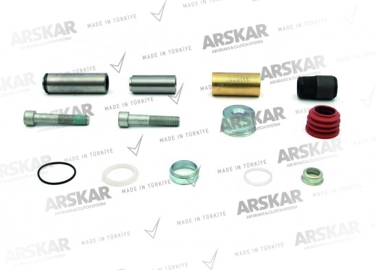 Caliper Pin Repair Kit / 160 820 037 / K001532, 1415148, 1444207, 1472919, 1477676, 1477678, 1906776, 2021750, 2087143, 5021181996, 017665, 018071, 917682, 0980106310