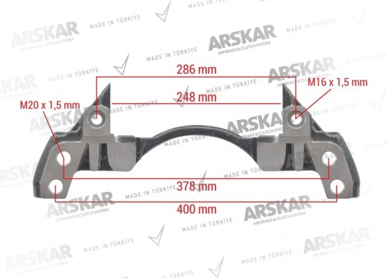 Caliper Carrier - 22.5 / 160 820 364 / K001525, 2121598, 5021175296, M91004702