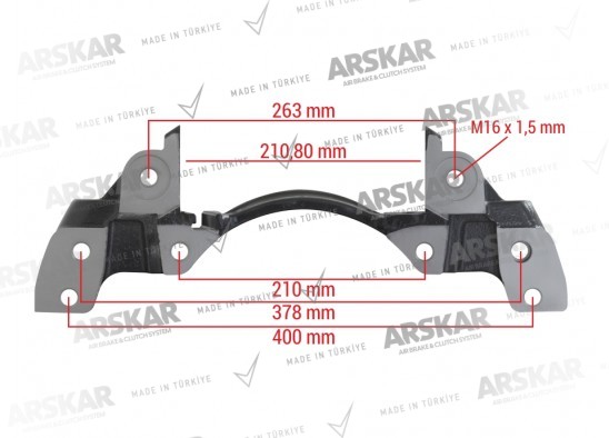 Caliper Carrier -Left- 19.5 - 6 Hole / 150 810 348