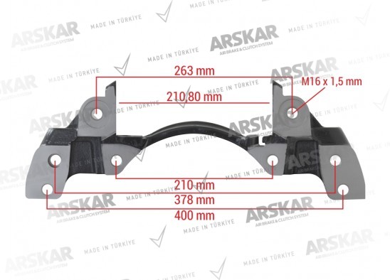 Caliper Carrier -Right- 19.5 - 6 Hole / 150 810 349