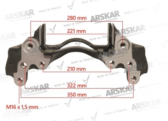 Caliper Carrier - Right - 22.5 / 150 810 377