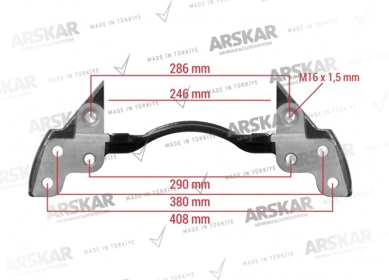 Caliper Carrier - Right - 22.5 / 160 820 369 / K001530, 0004213806, 36508020005, N8893322, 0501213710