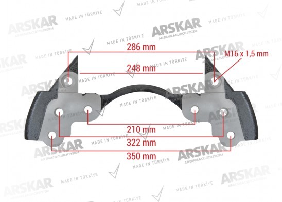 Caliper Carrier - 22.5 / 160 820 373 / K000027, 0004230606, 2121592, SP1037126, 5021175268, 871372