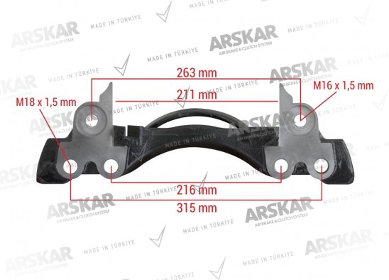 Caliper Carrier -Left- 19.5 / 150 810 362