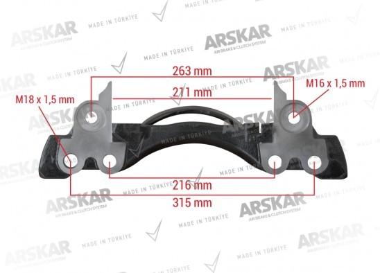 Caliper Carrier -Right- 19.5 / 150 810 363