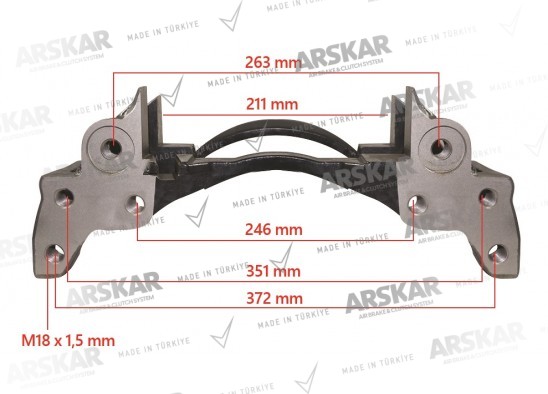 Caliper Carrier -Left- 19.5 / 150 810 370