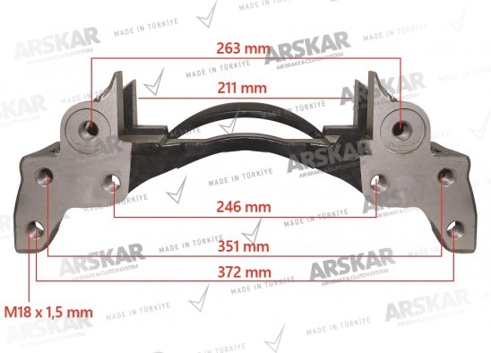 Caliper Carrier -Right- 19.5 / 150 810 371