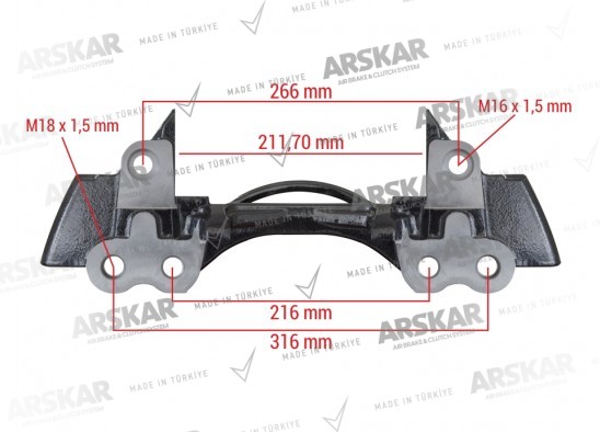 Caliper Carrier - 22.5 / 160 820 360 / K015308, 100519