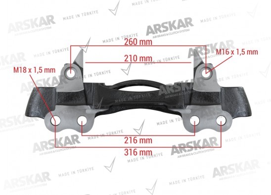 Caliper Carrier - 22.5 / 190 850 179