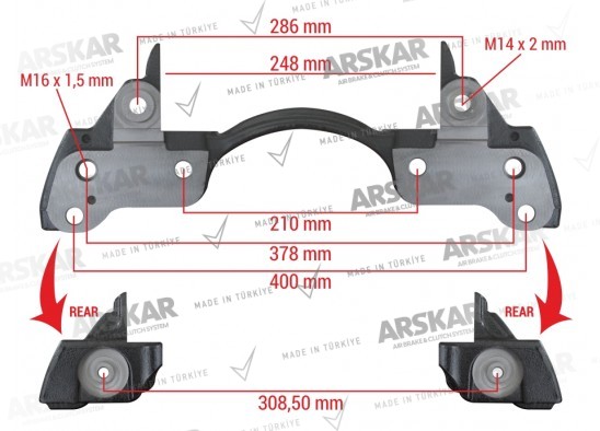 Caliper Carrier - 22.5 / 190 850 181