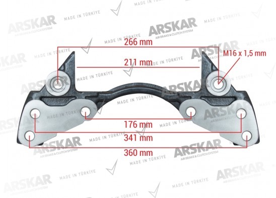 Caliper Carrier - 19.5 / 160 820 379 / K001494, II328040061, 0004211306, 2121595, 5021171542, 85317003400