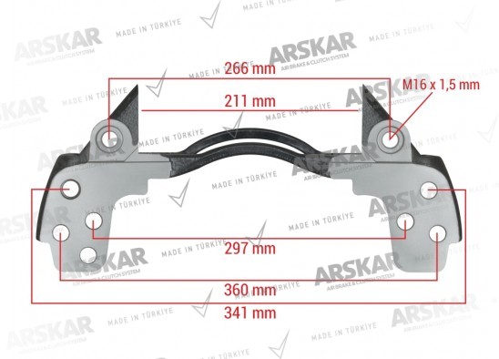 Caliper Carrier - Left - 19.5 / 160 820 383 / K002313