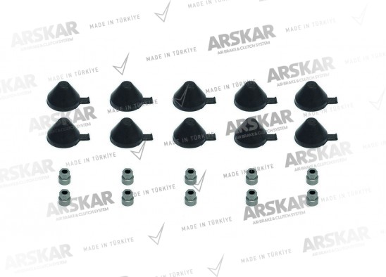 Caliper Adjusting Mechanism Cap Set / 160 820 088 / K000029, 0004234687, 81508226021, 5021175269, M91004901, 0501213104, 16M0008240AA, TW04614