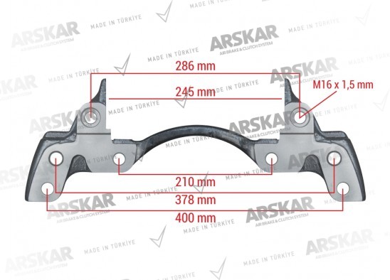 Caliper Carrier - 22.5 / 160 820 366 / K046498K50, 0004215706