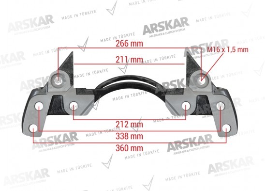 Caliper Carrier - 19.5 / 160 820 375 / K001105, K002979, 2121594, 5021171538, 0203131300, 82044