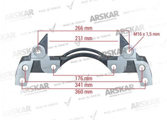 Kaliper Taşıyıcı Kızak - 19.5 / 160 820 374 / K000690, K001926, 0004212006, 0004213106, 2121593, SP1037141, 5021210478, 101736, 16H0008316AA